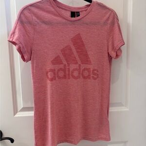 Adidas Heathered Pink Crew Neck Tee